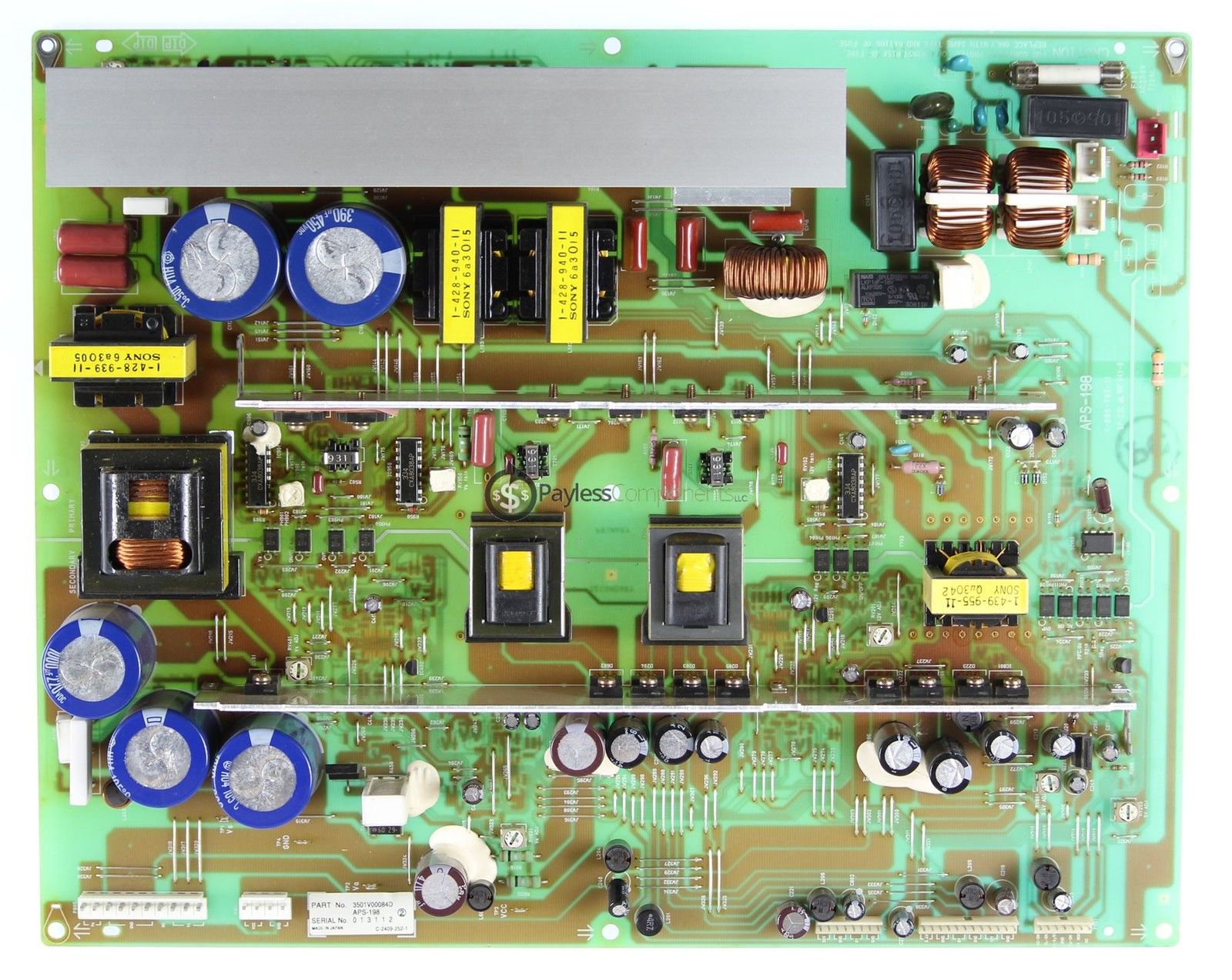 Lg Zenith 3501V00084D Power Supply Board APS-198 MU-50PZ40 tested